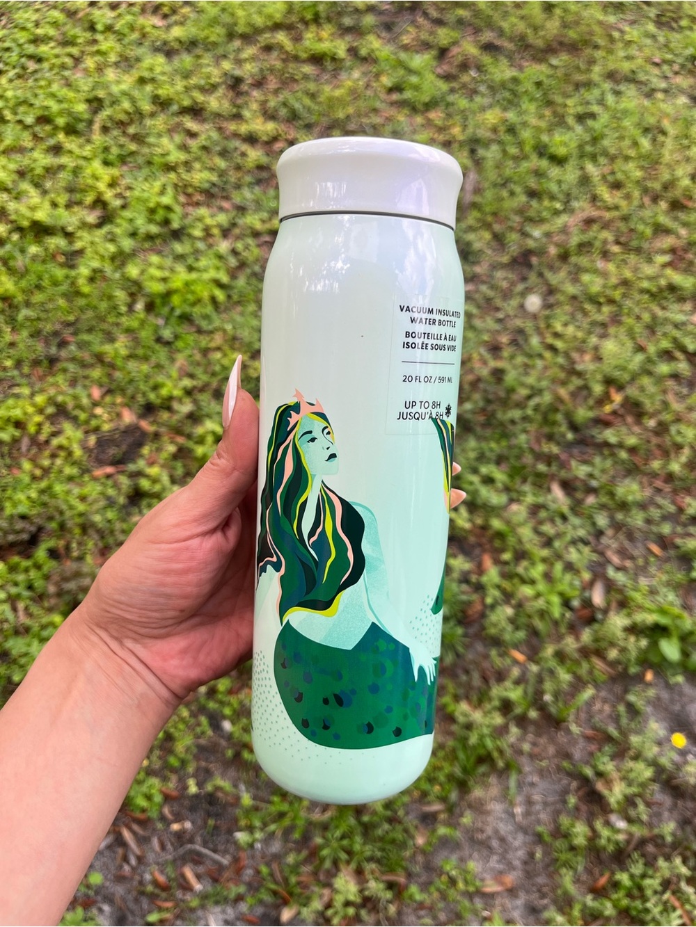 Starbucks Mint Green Mermaid Stainless Travel Tumbler